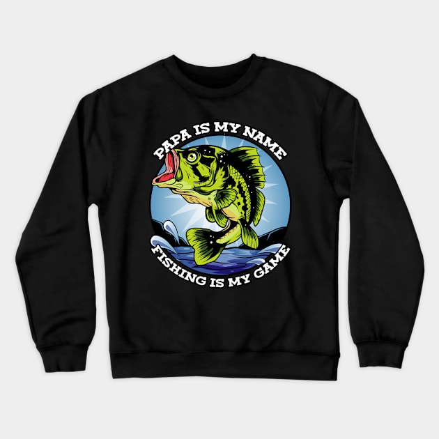 Grandfather Fishing Gift Crewneck Sweatshirt by GigibeanCreations